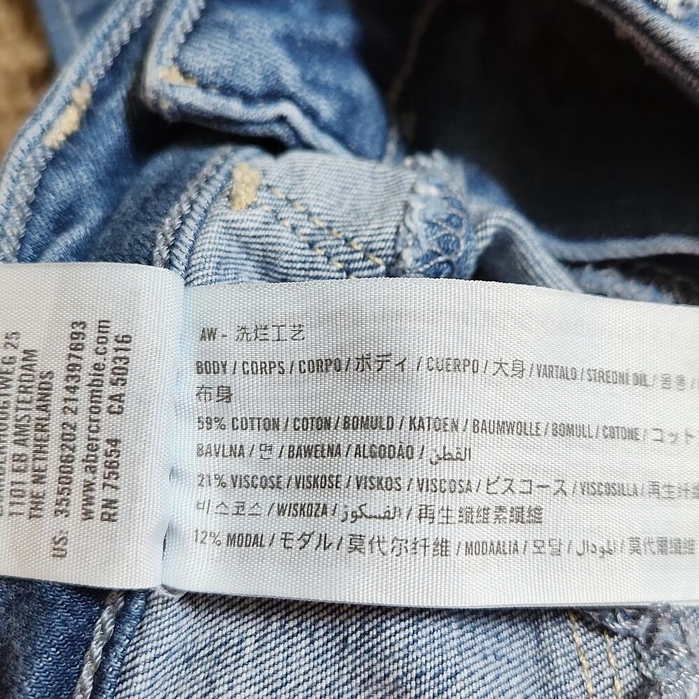 Hollister High-Rise Jean Jegging Advanced Stretch Med Wash Distressed Size 0 - Picture 9 of 11